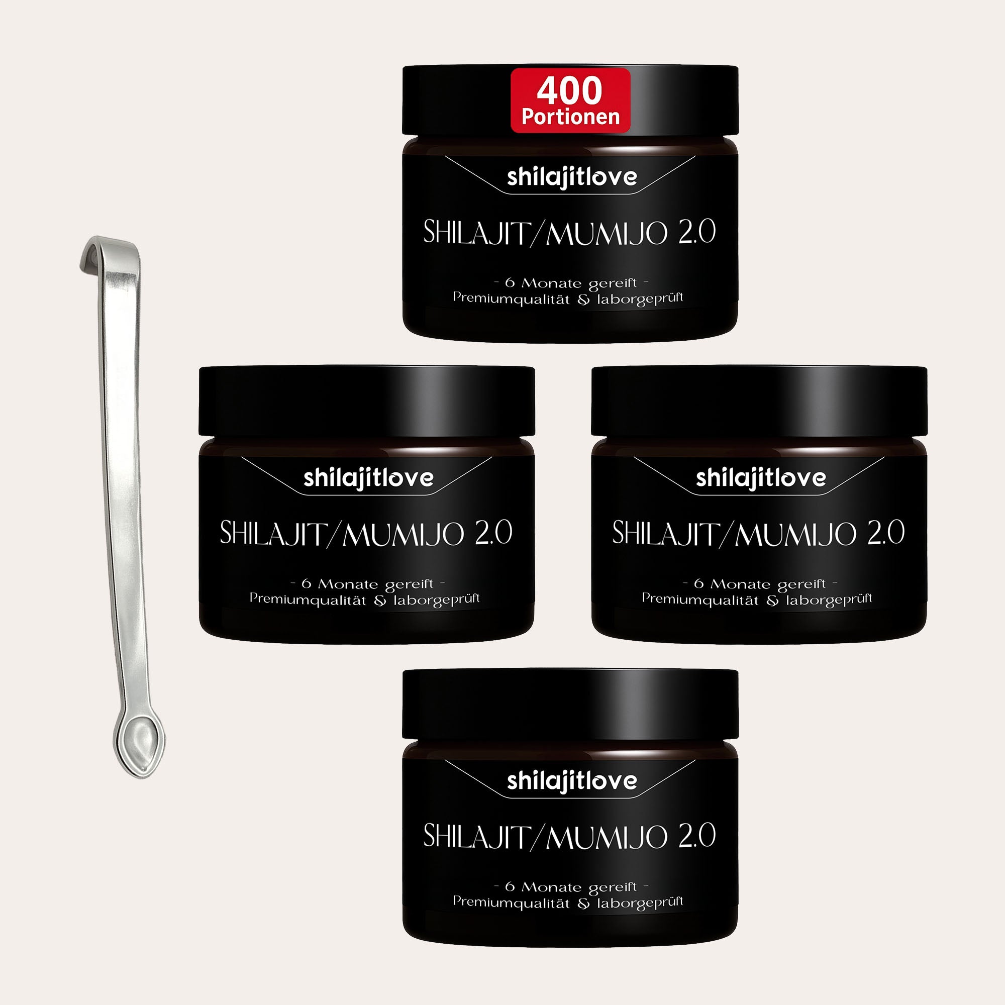 4x Shilajit/Mumijo, in DE laborgeprüft, 120 g (400 Portionen)